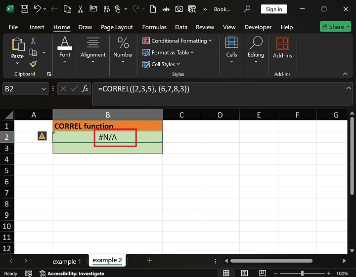 CORREL Function 4