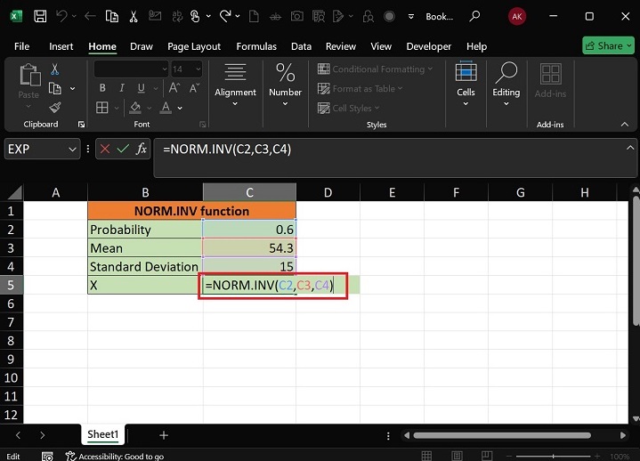 NORM.INV Function1