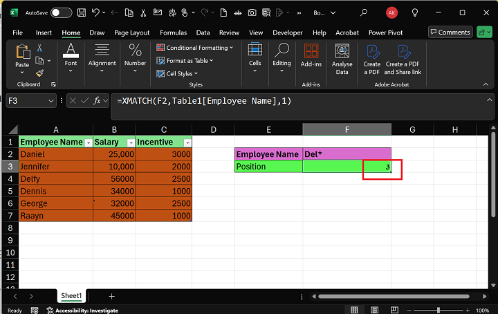 XMATCH Function
