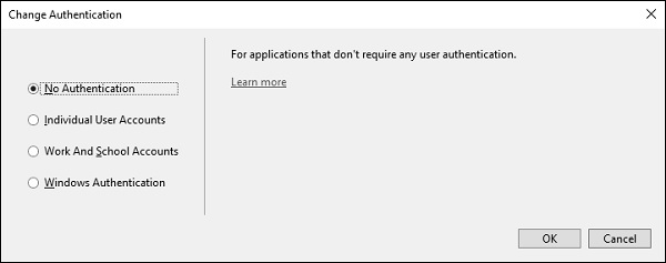 No Authentication