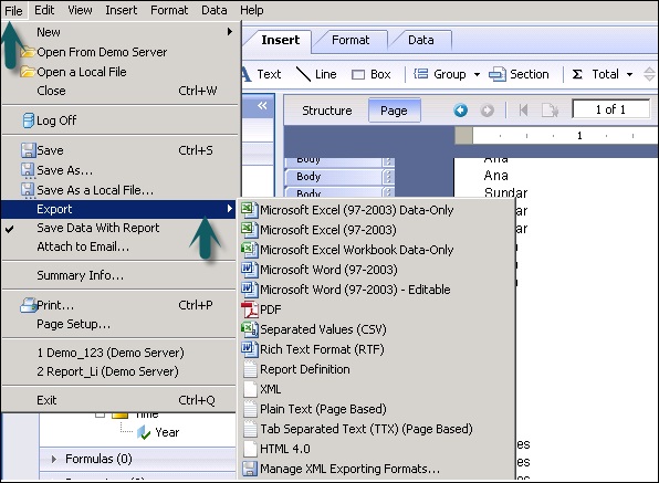 Dataexport