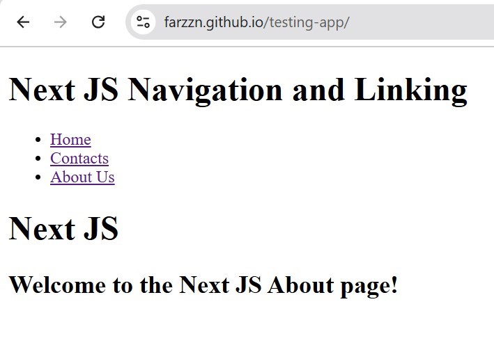 Deployed page link