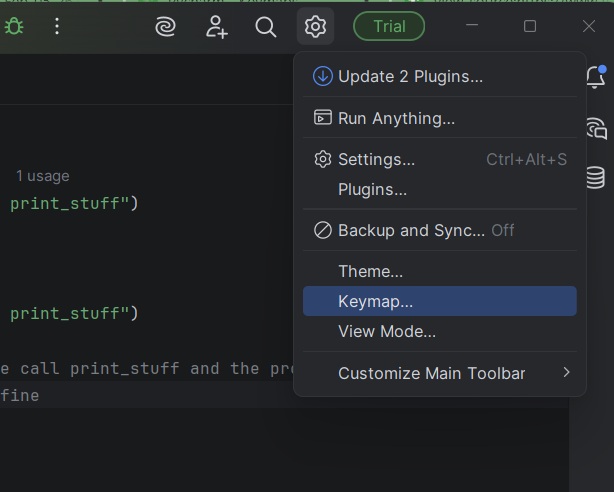 Keymap Reference