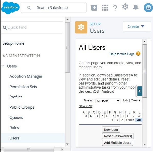 Create Users