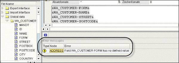 Error List