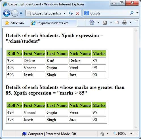 XPath Text Output